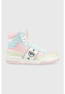 Chiara Ferragni Кожени маратонки CF3113_112 в розово CF1 HIGH - Pepit.bg