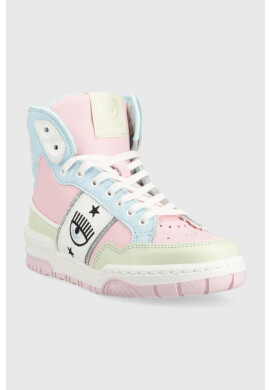 Chiara Ferragni Кожени маратонки CF3113_112 в розово CF1 HIGH - Pepit.bg