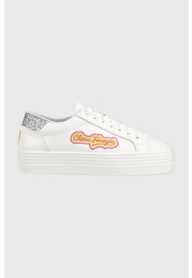 Chiara Ferragni Кожени маратонки CF3121_064 в бяло CF TENNIS LOW - Pepit.bg