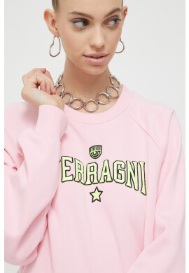 Chiara Ferragni Суичър в розово с апликация - Pepit.bg