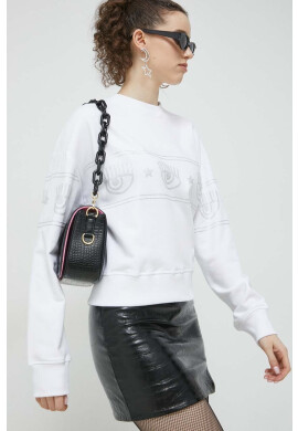Chiara Ferragni Суичър Maxi Logomania в бяло с апликация - Pepit.bg