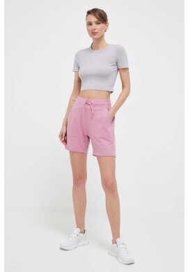 CMP Къс панталон в розово с изчистен дизайн с висока талия - Pepit.bg