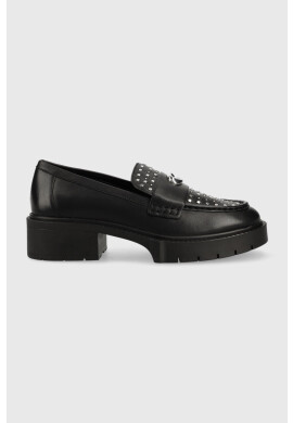 Coach Кожени мокасини Ce309 Leela Stud Leather в черно с платформа CE309 - Pepit.bg