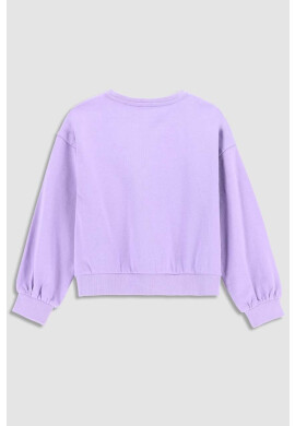 Coccodrillo Детски памучен суичър в лилаво с изчистен дизайн - Pepit.bg