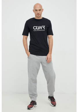 Colourwear Памучна тениска в черно с принт - Pepit.bg