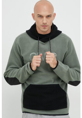 Colourwear Суичър в зелено с качулка с апликация - Pepit.bg