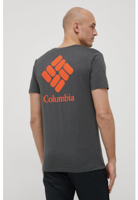 Columbia Спортна тениска Tech Trail Graphic в сиво с принт - Pepit.bg