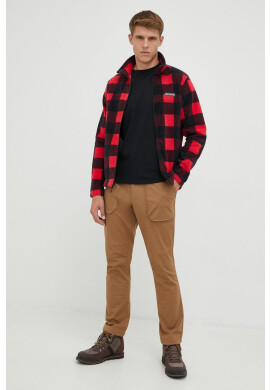 Columbia Спортен суичър Steens Mtn Print в червено с десен - Pepit.bg