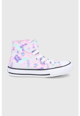 Converse Детски високи кецове в розово - Pepit.bg