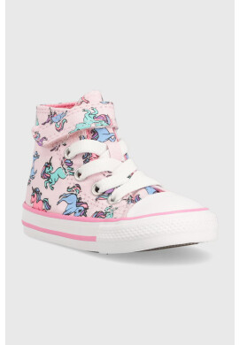 Converse Детски високи кецове Chuck Taylor All Star 1v в розово - Pepit.bg