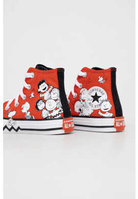 Converse Детски високи кецове Peanuts Chuck Taylor All Star в червено - Pepit.bg