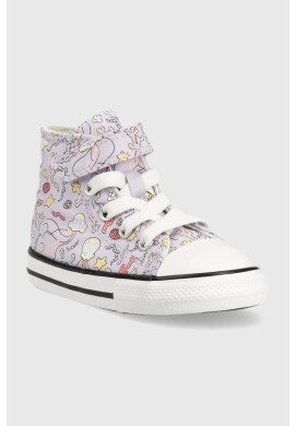 Converse Детски високи кецове в лилаво - Pepit.bg