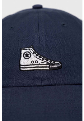 Converse Памучна шапка с козирка в тъмносиньо с апликация - Pepit.bg