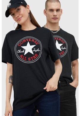 Converse Памучна тениска в бяло с принт - Pepit.bg