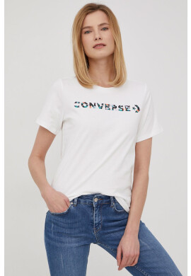 Converse Памучна тениска в бяло - Pepit.bg