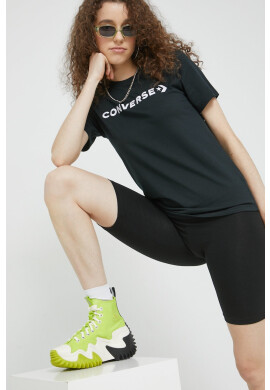 Converse Памучна тениска в черно - Pepit.bg