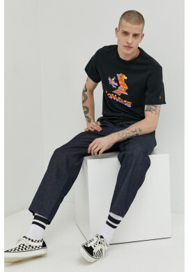 Converse Памучна тениска в бяло с принт - Pepit.bg