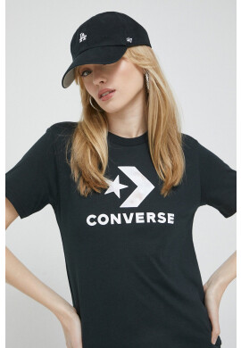 Converse Памучна тениска в черно - Pepit.bg