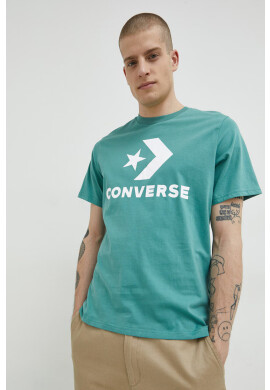 Converse Памучна тениска в бяло с принт - Pepit.bg