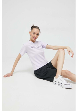 Converse Памучна тениска в оранжево - Pepit.bg