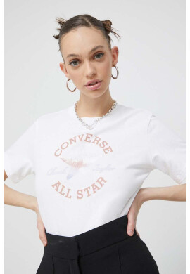 Converse Памучна тениска в бяло - Pepit.bg