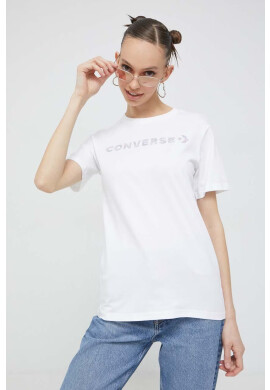 Converse Памучна тениска в бяло - Pepit.bg