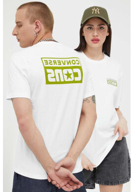 Converse Памучна тениска в бяло с принт - Pepit.bg