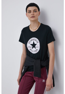 Converse Памучна тениска в бяло с принт - Pepit.bg