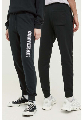Converse Спортен панталон в черно с принт - Pepit.bg