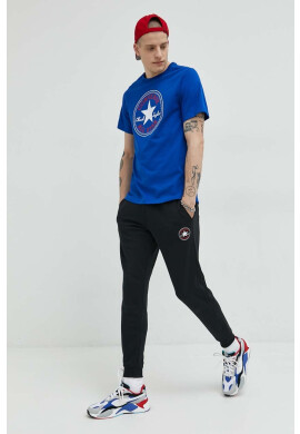 Converse Спортен панталон в черно с принт - Pepit.bg