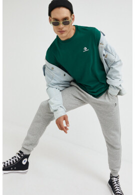 Converse Спортен панталон в сиво с изчистен дизайн - Pepit.bg