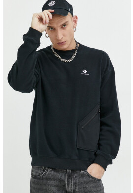 Converse Суичър в черно с апликация - Pepit.bg