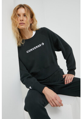 Converse Суичър в черно с апликация - Pepit.bg