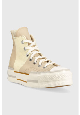 Converse Високи кецове Chuck 70 Plus в бежово A03498C - Pepit.bg