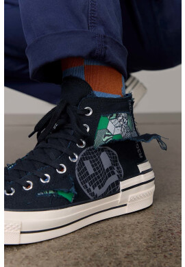 Converse Високи кецове Chuck 70 Trippy Heel в черно - Pepit.bg