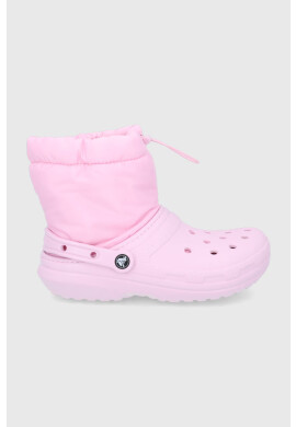 Crocs Апрески Classic Lined Neo Puff Boot в розово 206630 - Pepit.bg