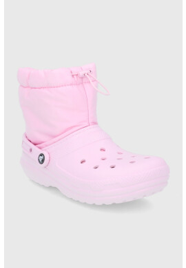 Crocs Апрески Classic Lined Neo Puff Boot в розово 206630 - Pepit.bg