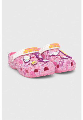 Crocs Детски чехли CLASSIC HELLO KITTY в розово - Pepit.bg