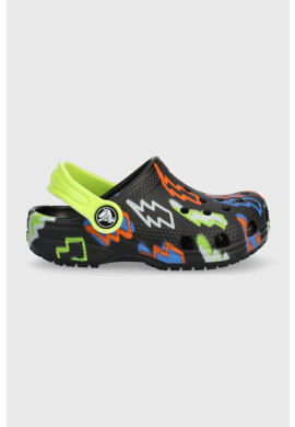 Crocs Детски чехли CLASSIC LIGHTNING BOLT CLOG в черно - Pepit.bg