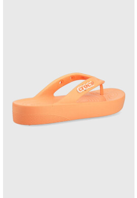 Crocs Джапанки CLASSIC PLATFORM 207714 в оранжево с платформа - Pepit.bg