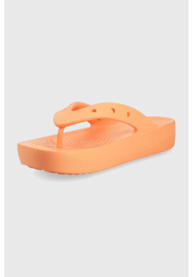 Crocs Джапанки CLASSIC PLATFORM 207714 в оранжево с платформа - Pepit.bg