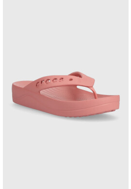 Crocs Джапанки Baya Platform Flip в розово с платформа 208395 - Pepit.bg
