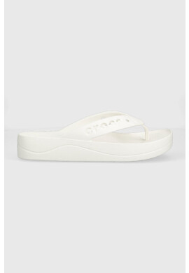 Crocs Джапанки Baya Platform Flip в бяло с платформа 208395 - Pepit.bg
