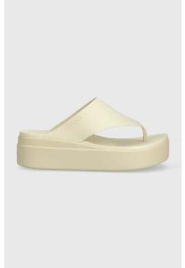 Crocs Джапанки Brooklyn Flip в бежово с платформа 208727 - Pepit.bg