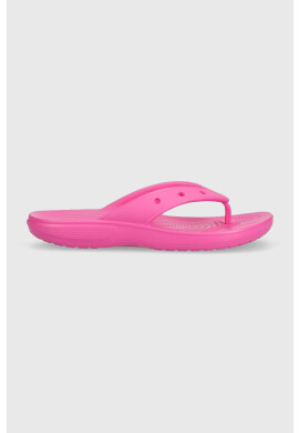 Crocs Джапанки Classic Flip в розово с равна подметка 207713 - Pepit.bg