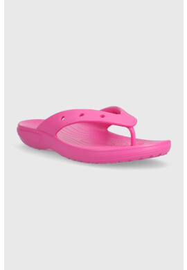 Crocs Джапанки Classic Flip в розово с равна подметка 207713 - Pepit.bg