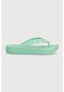 Crocs Джапанки Classic Platform Flip в тюркоазено с платформа 207714 - Pepit.bg
