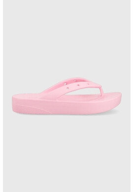 Crocs Джапанки Classic Platform Flip в розово с платформа 207714 - Pepit.bg