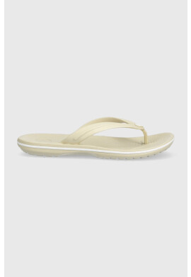 Crocs Джапанки Crocband Flip в бежово с равна подметка - Pepit.bg