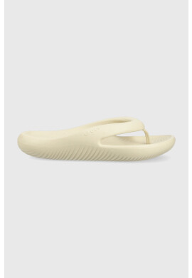 Crocs Джапанки Mellow Flip в бежово с равна подметка 208437 - Pepit.bg